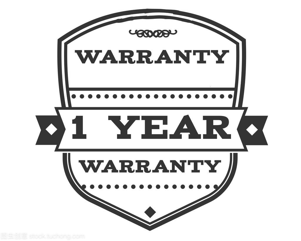 1 years warranty icon stamp badge icon