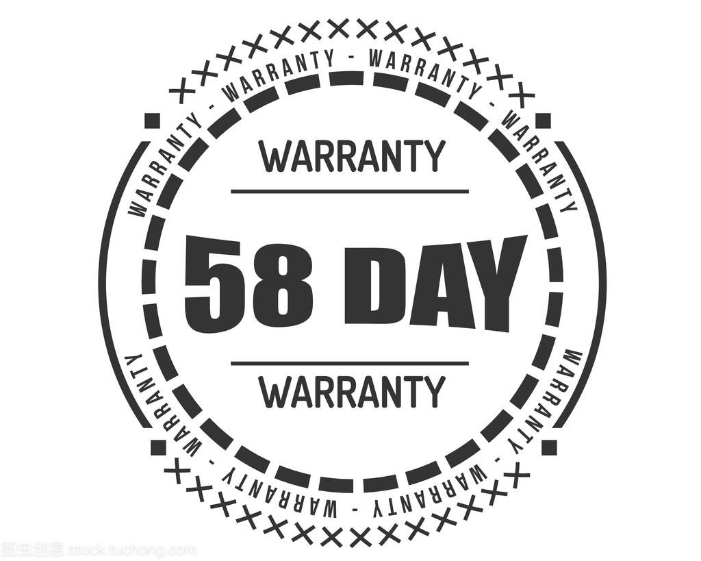 58 days warranty icon stamp badge icon