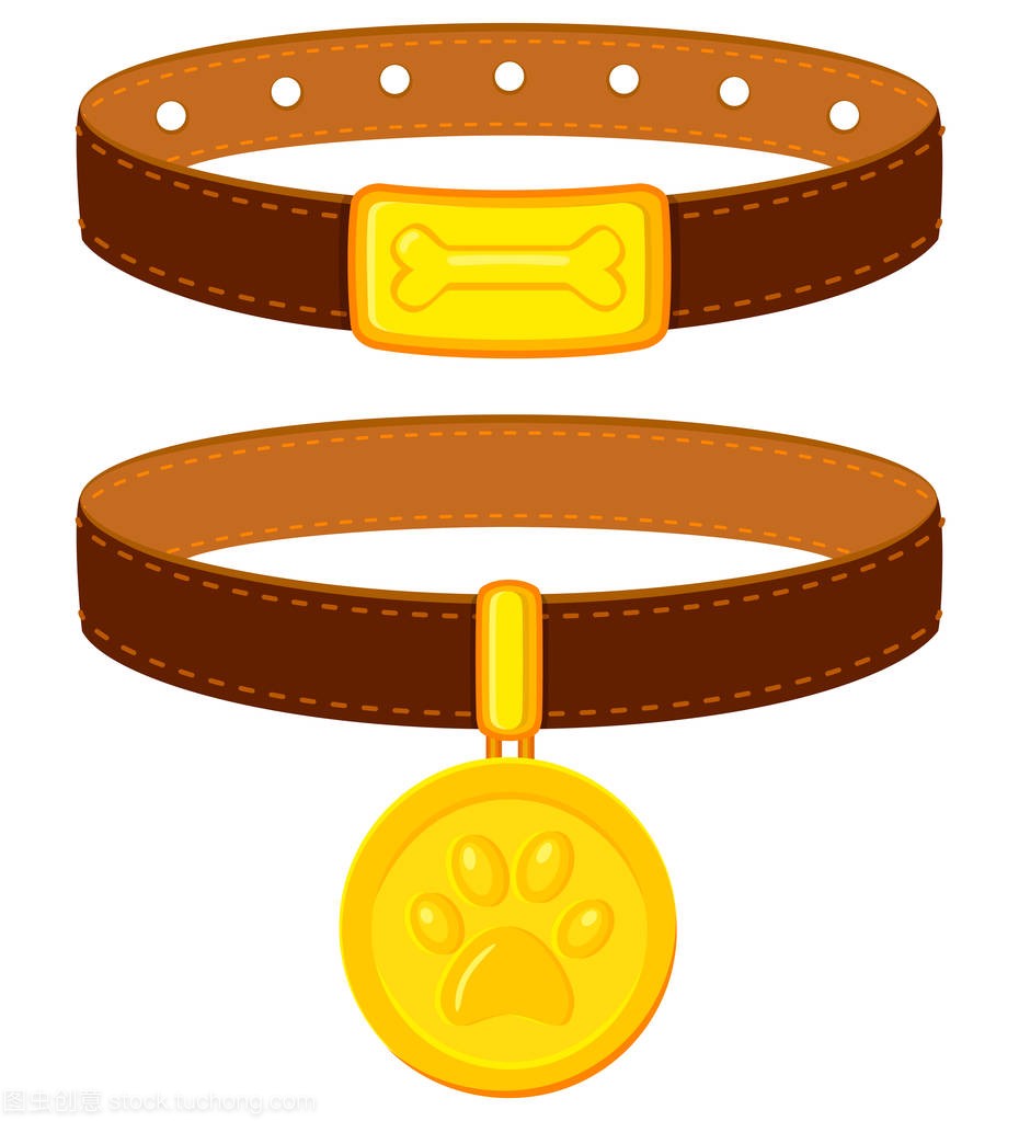 Colorful cartoon pet collar set