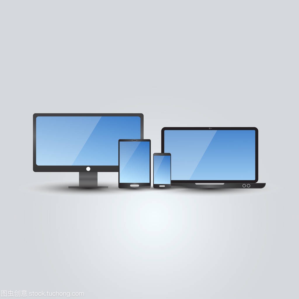 Illustration of device mockup graphic template v