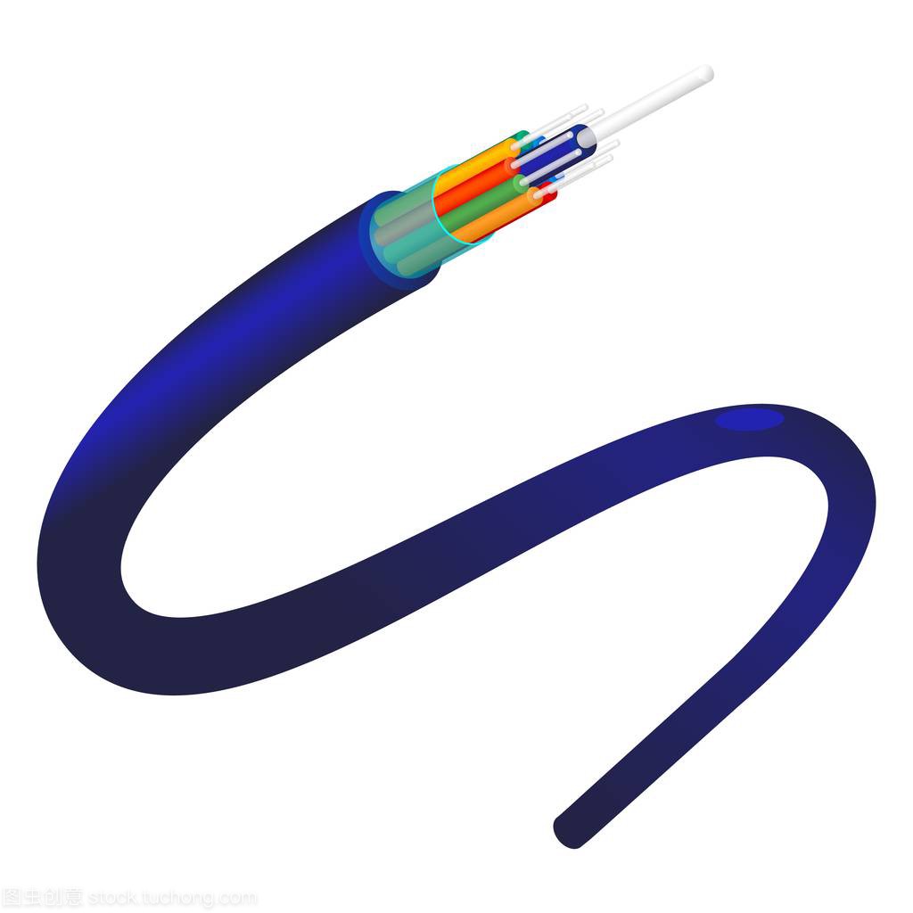Fiber optics object closeup of blue color vector