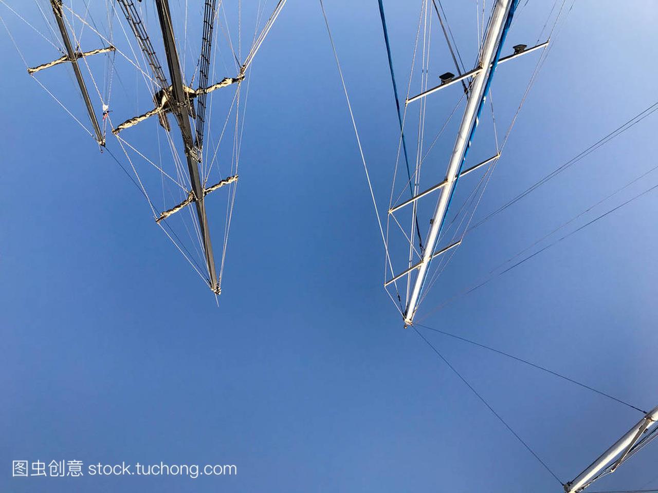 Large tall masts, a vertically standing structure o