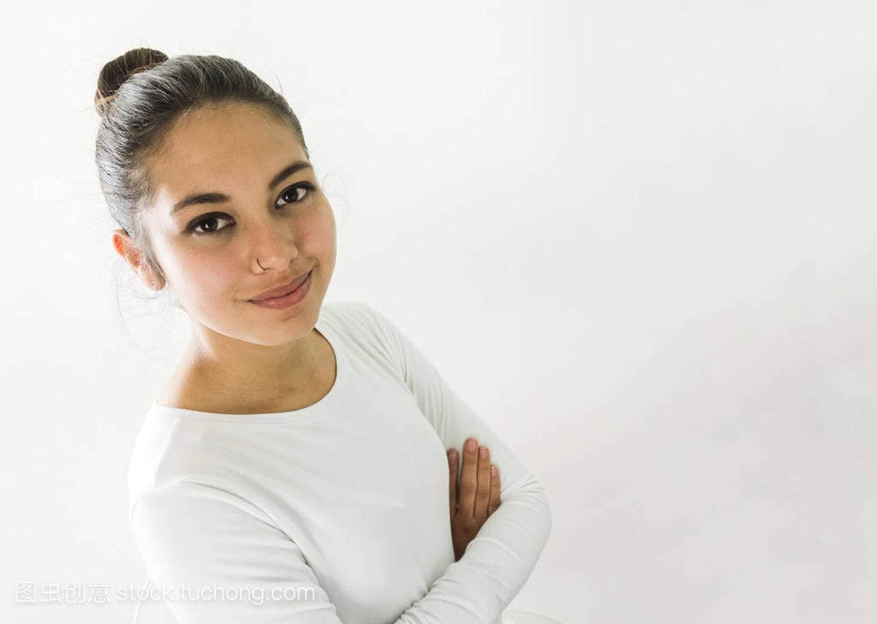 Portrait of a young latin girl