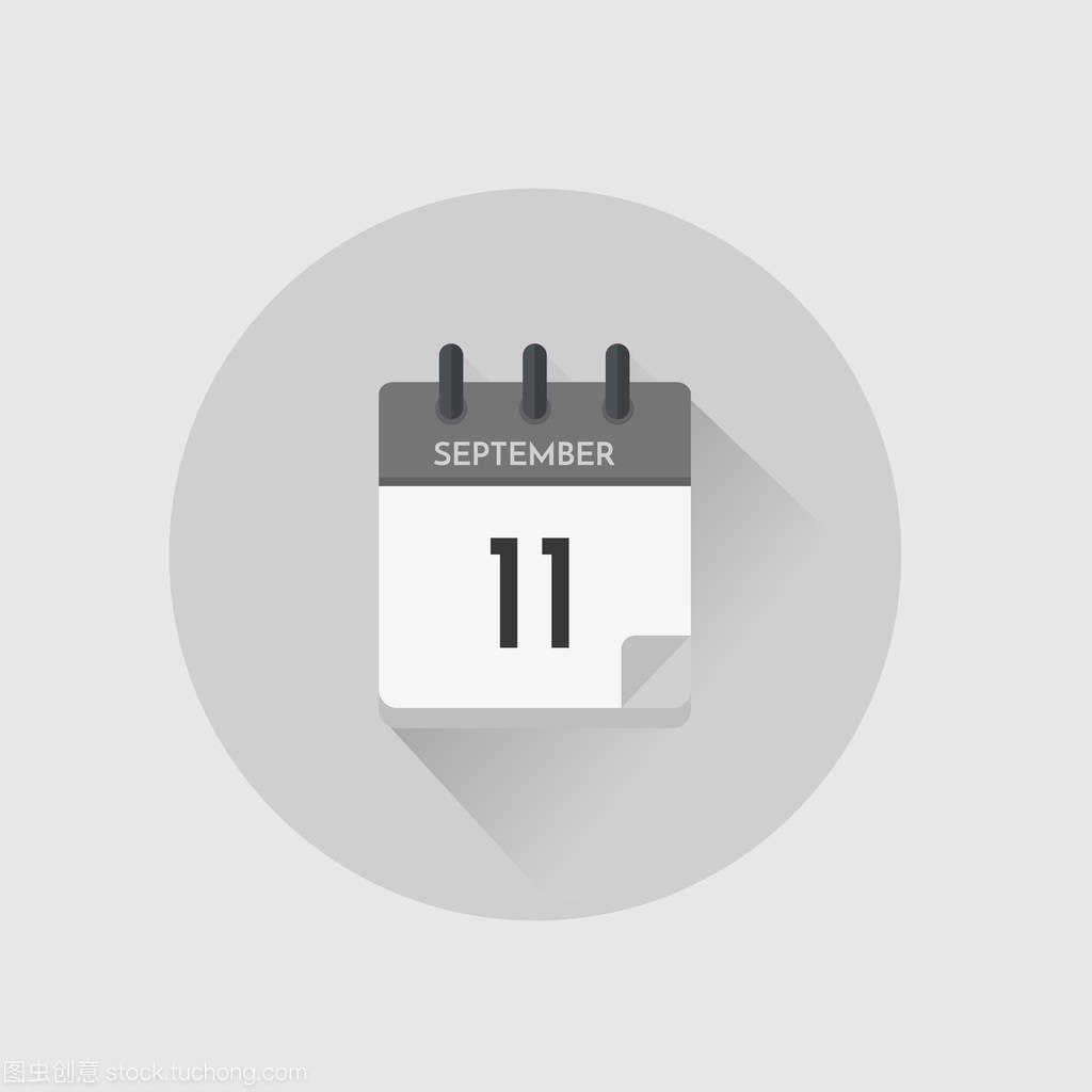 Vector illustration. Day calendar with date Sept