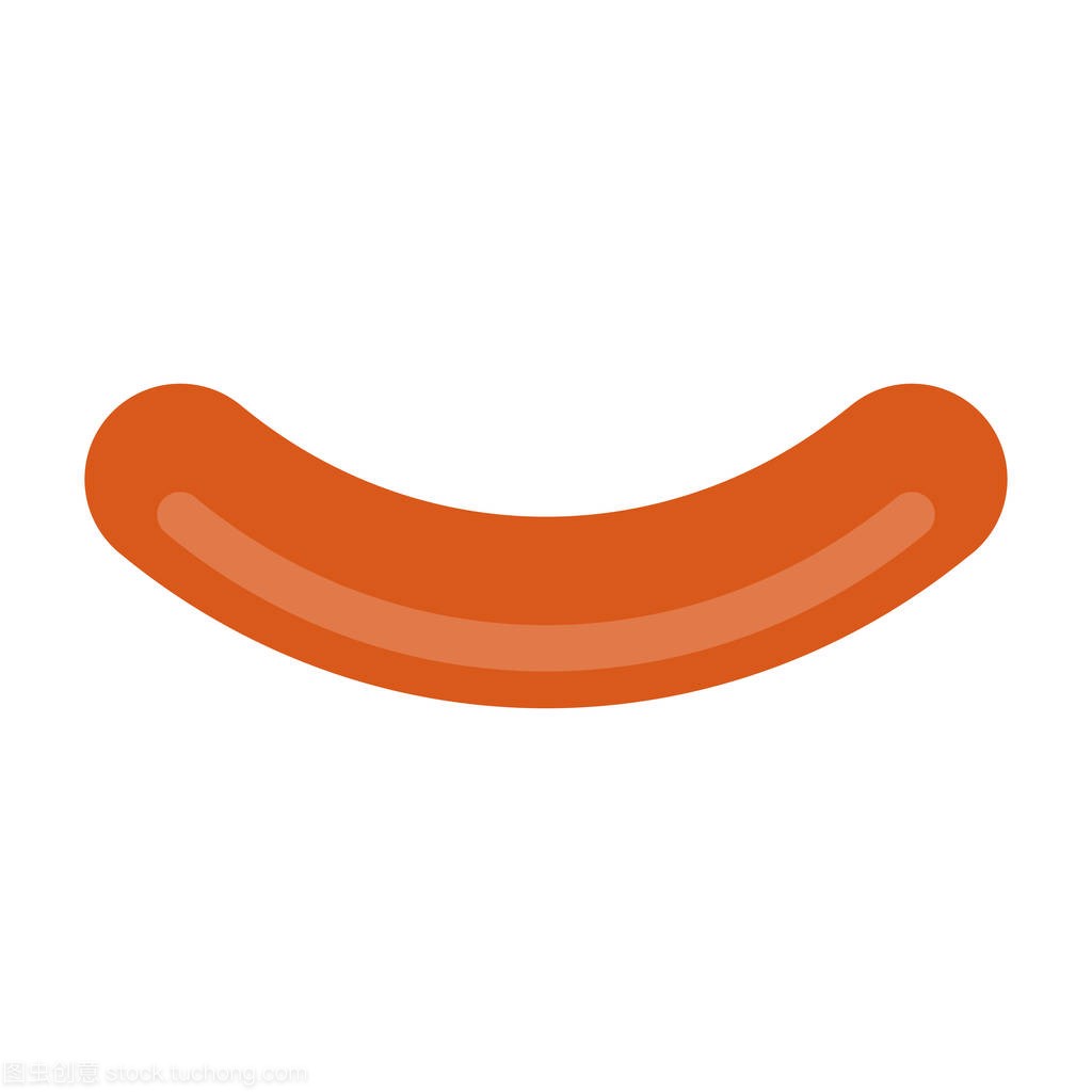 Sausage icon. Grilled sausage. Vector illustrati