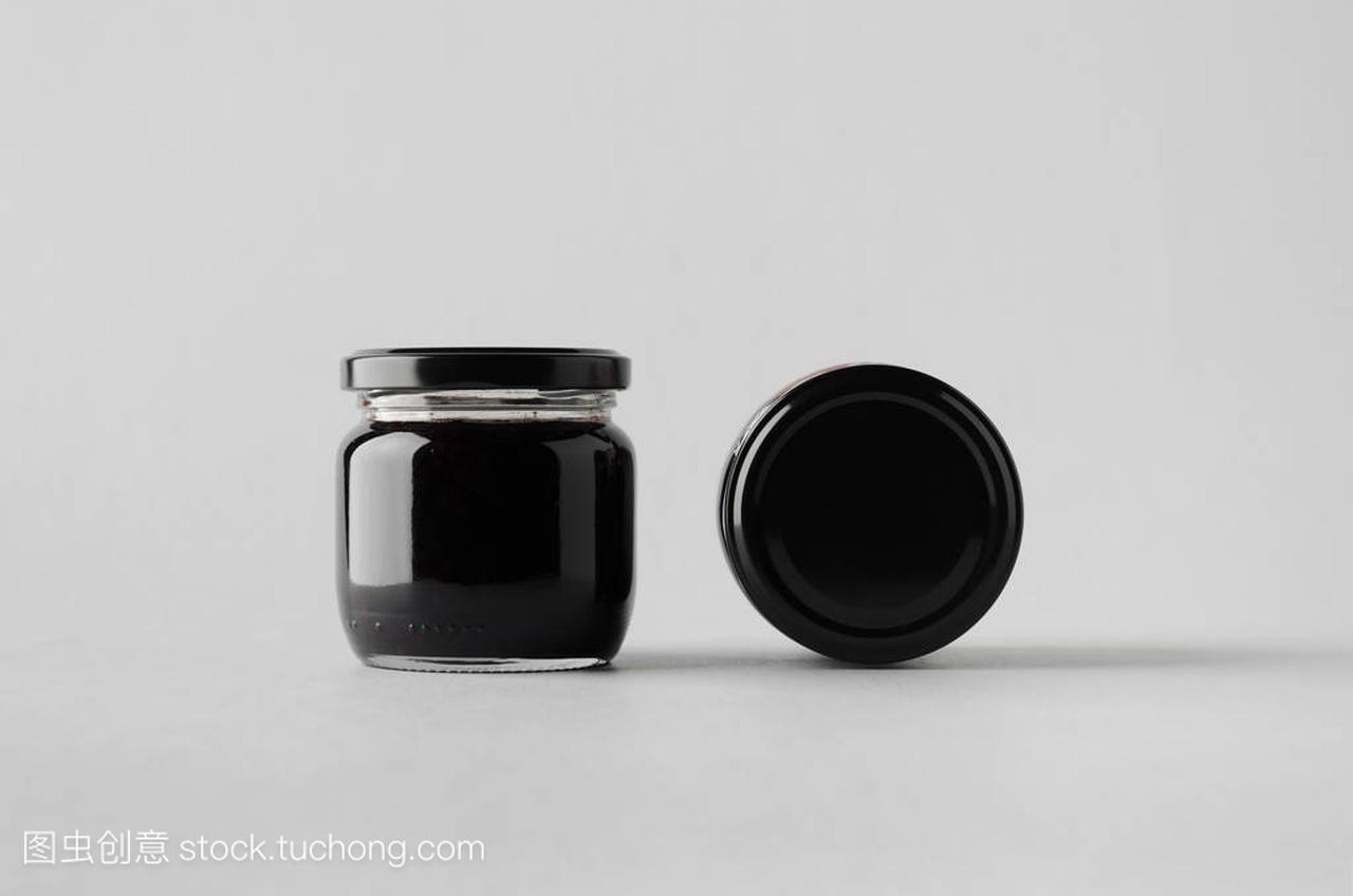 Blackberry Jam Jar Mock-Up - Two Jars