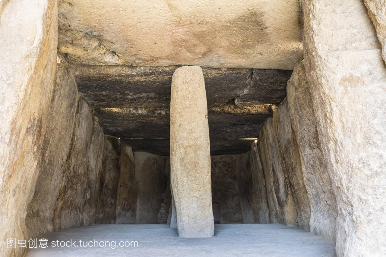 Antequera, Spain - July 10th, 2018: Dolmen of 