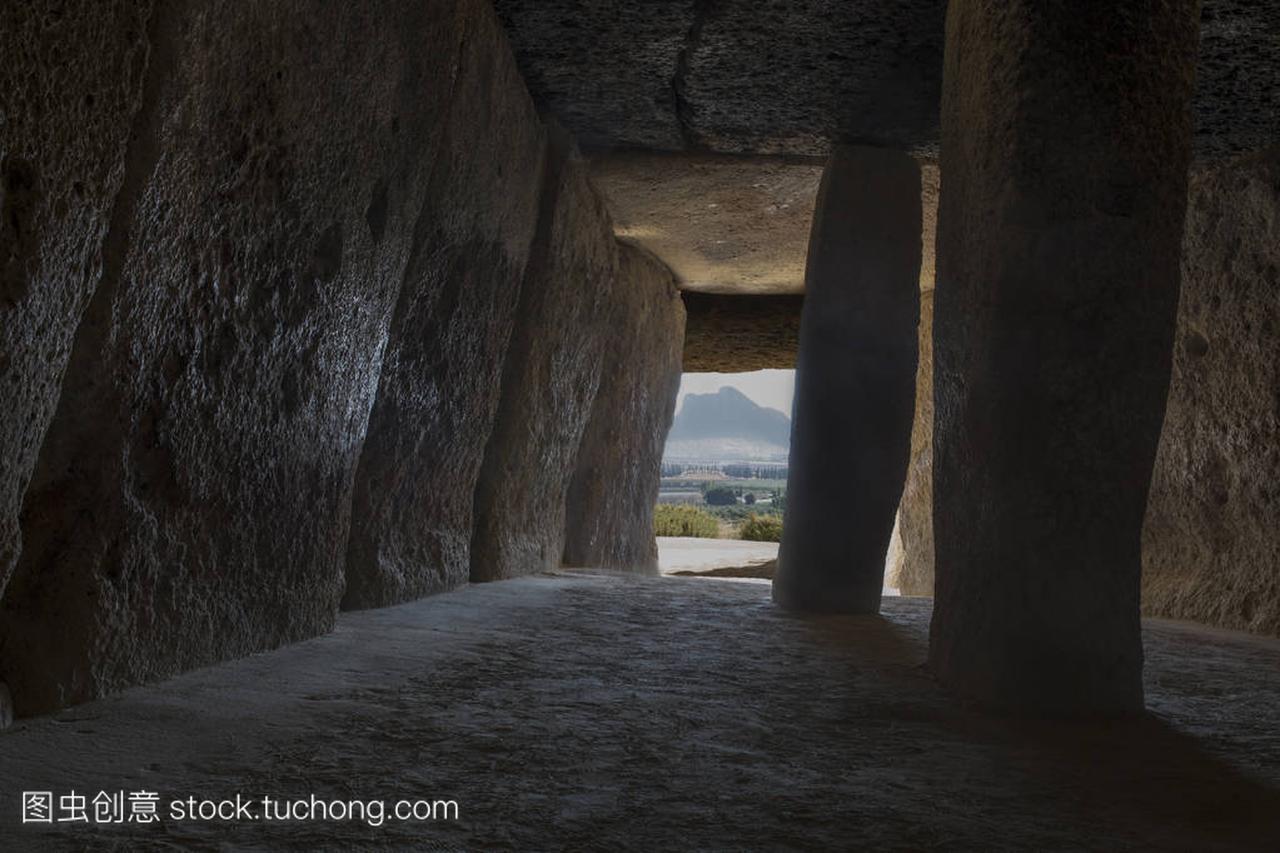Antequera, Spain - July 10th, 2018: Dolmen of 