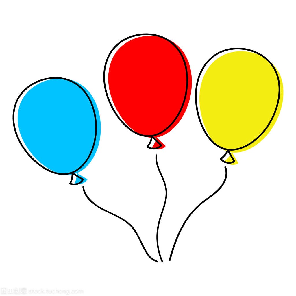 Set balloons icon