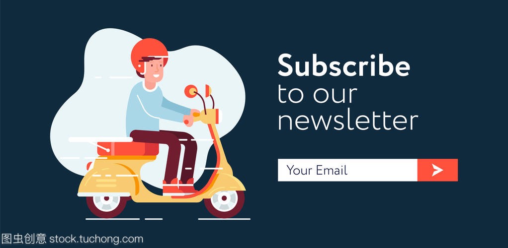 Subscribe Now For Our Newsletter (Flat Style V