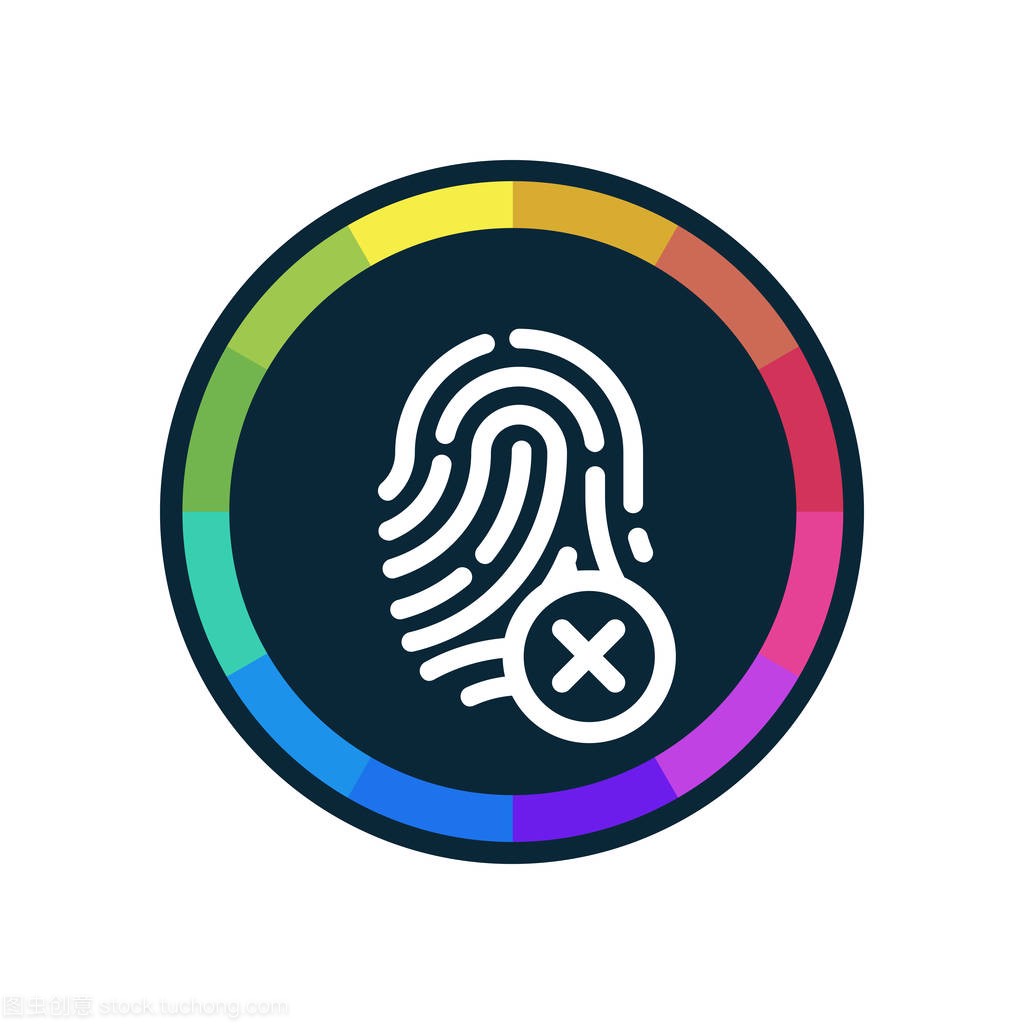 Invalid Fingerprint - Dark Multi-Color App Butto
