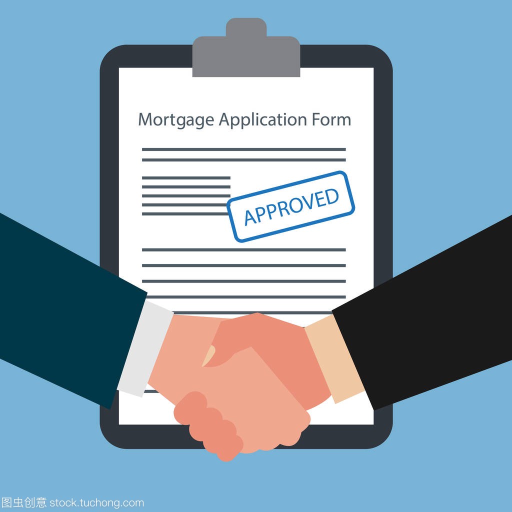 handshake as symbol of mortgage loan 