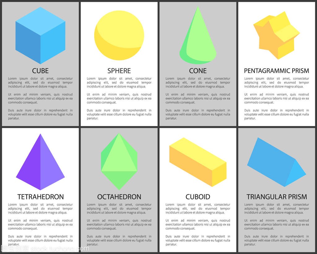 Cube Sphere Cone Cuboid Tetrahedron 