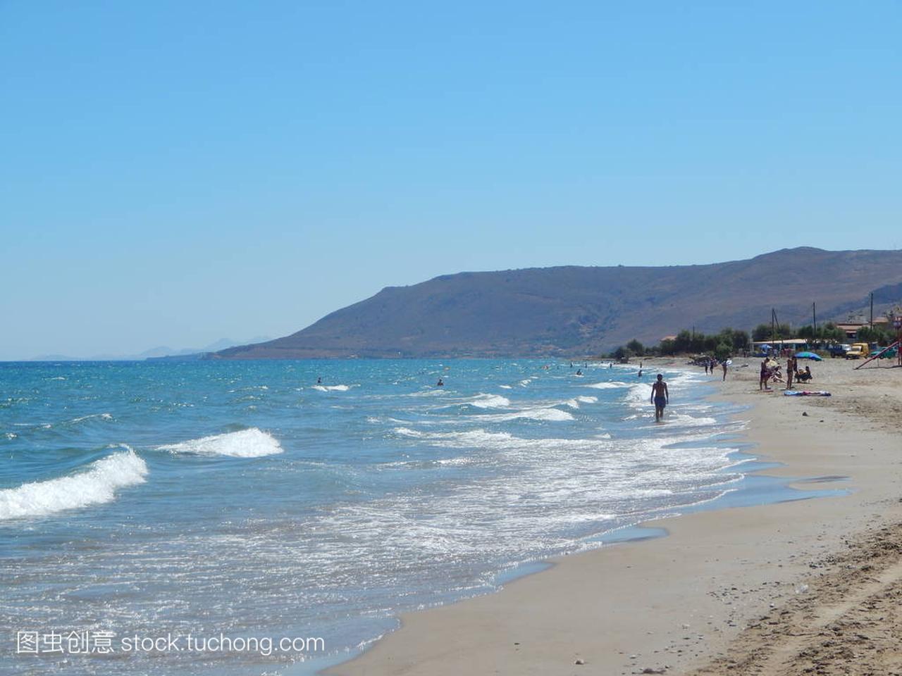 Travel in Greece on the island of Crete mountai