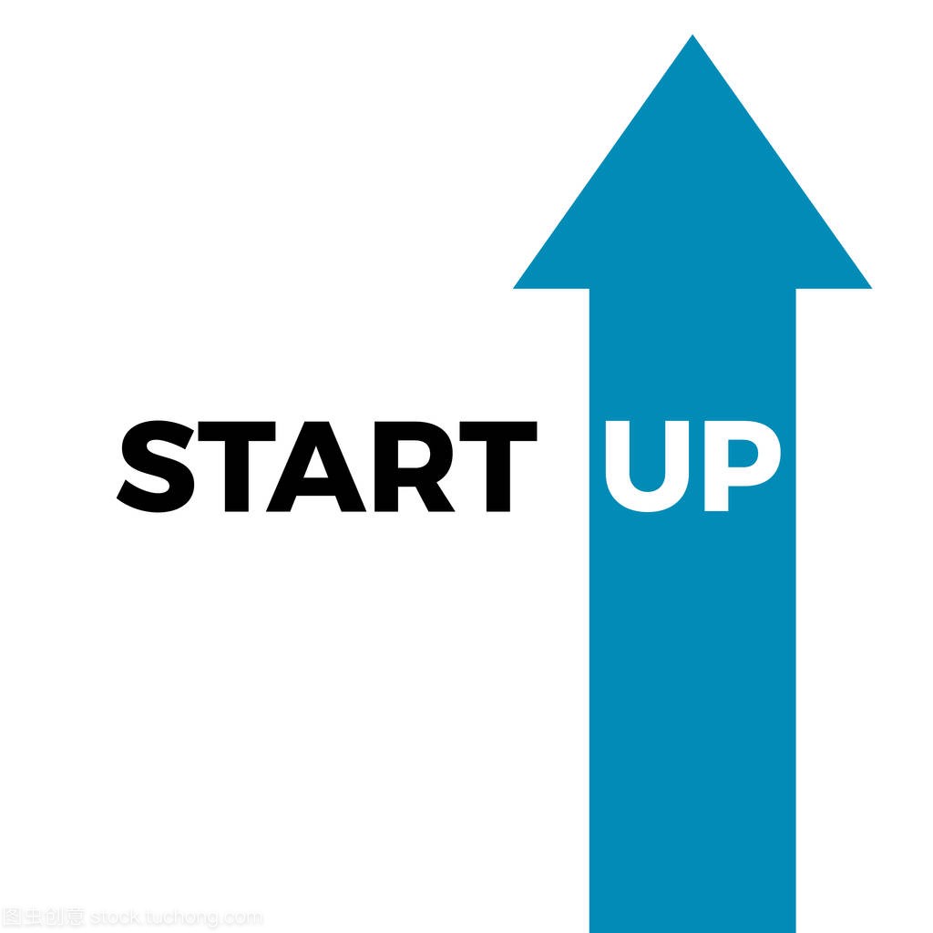 Start up business concept. Text Start isolated o