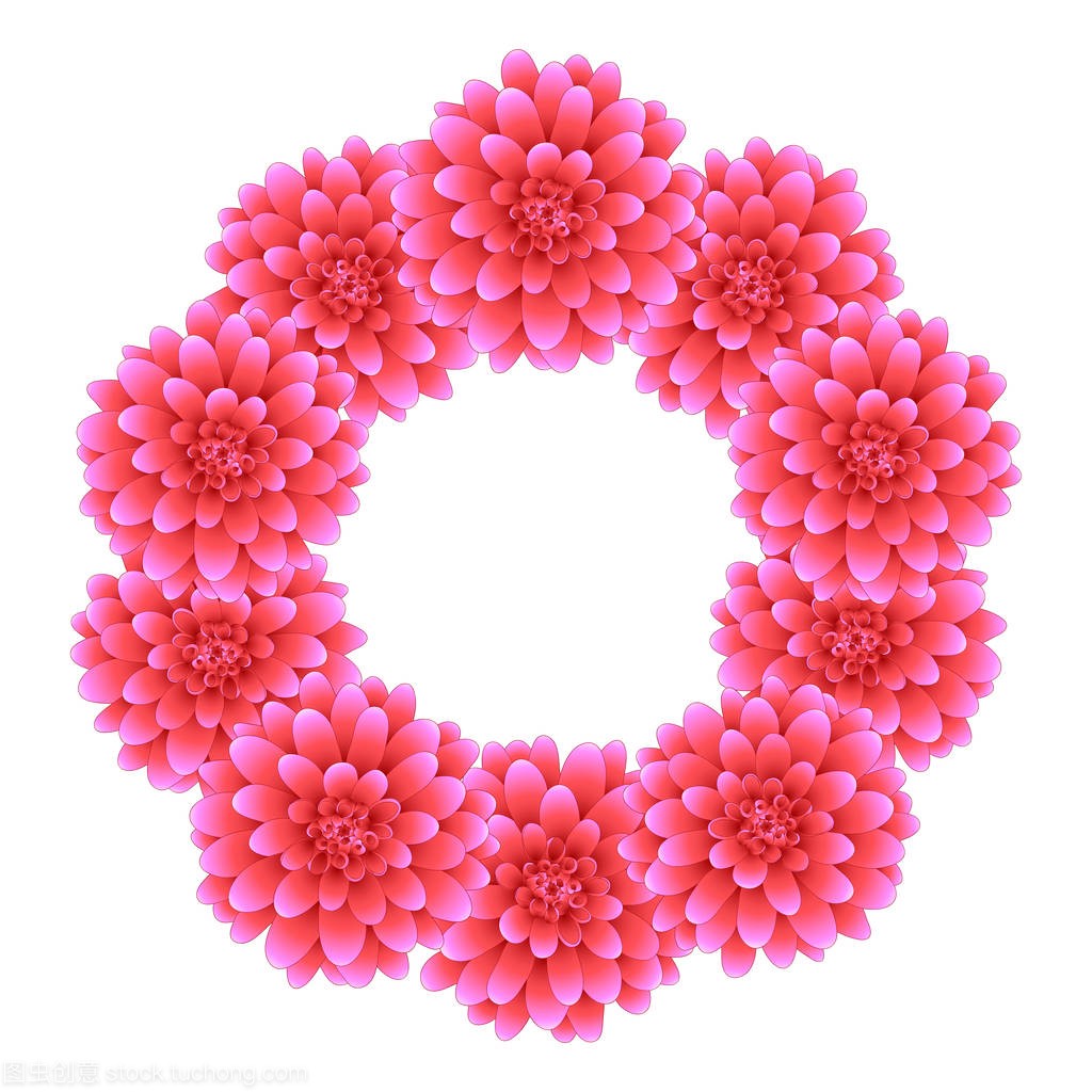 Pink Dahlia Wreath. Mexico's national flower. V