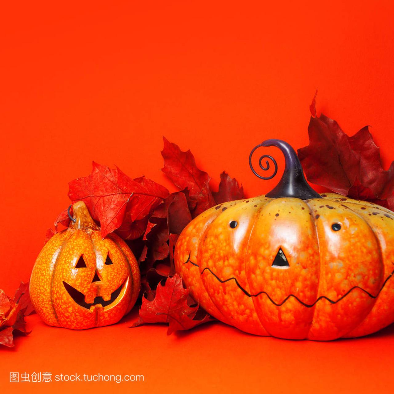 Happy Halloween. Festive still life, pumpkin-lan
