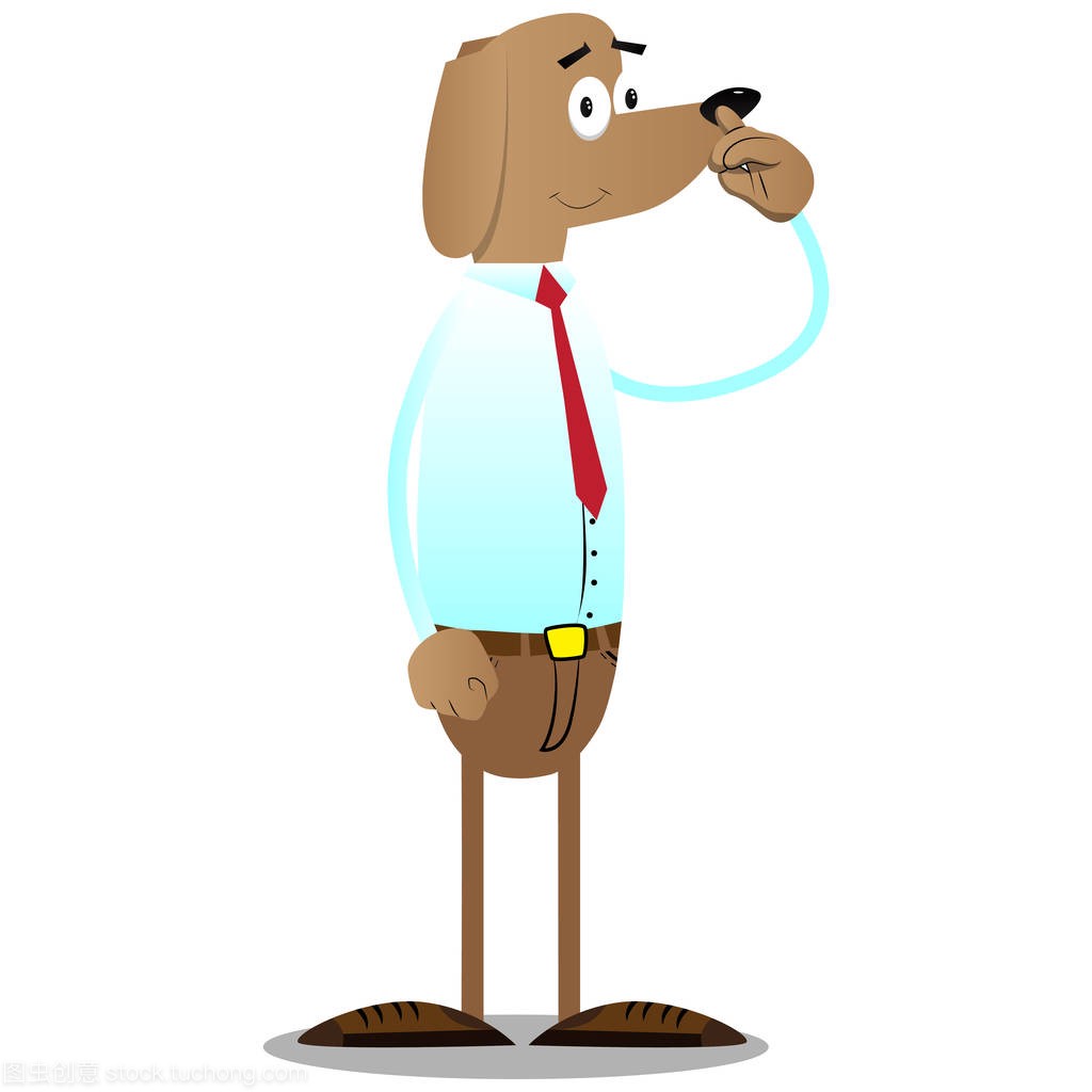 ector illustrated business dog with sympathy.