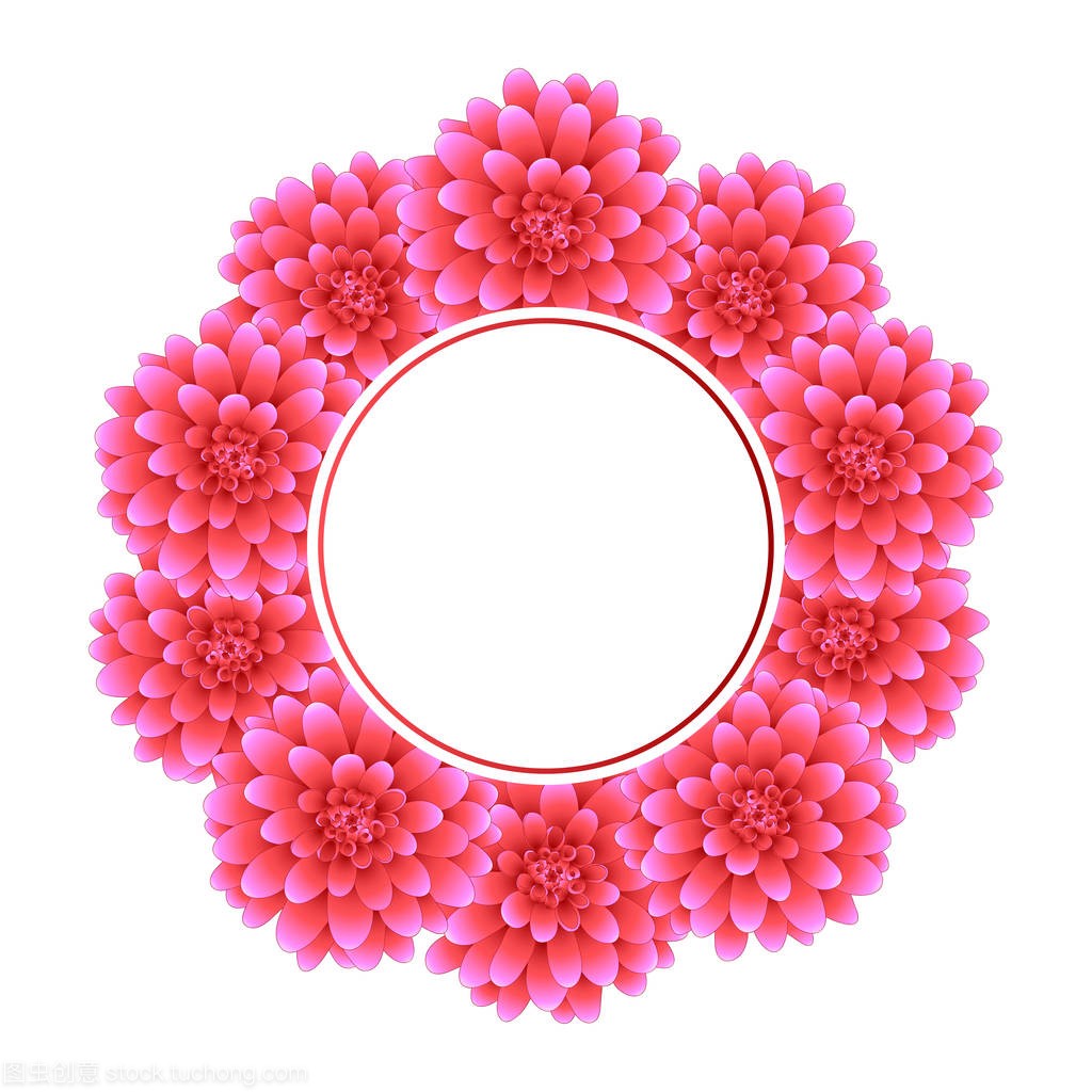 Pink Dahlia Banner Wreath. Mexico's national f