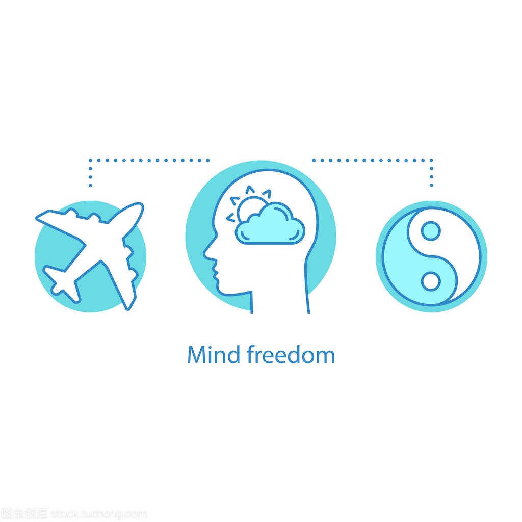 reedom concept icon. Inner peace. Happiness 
