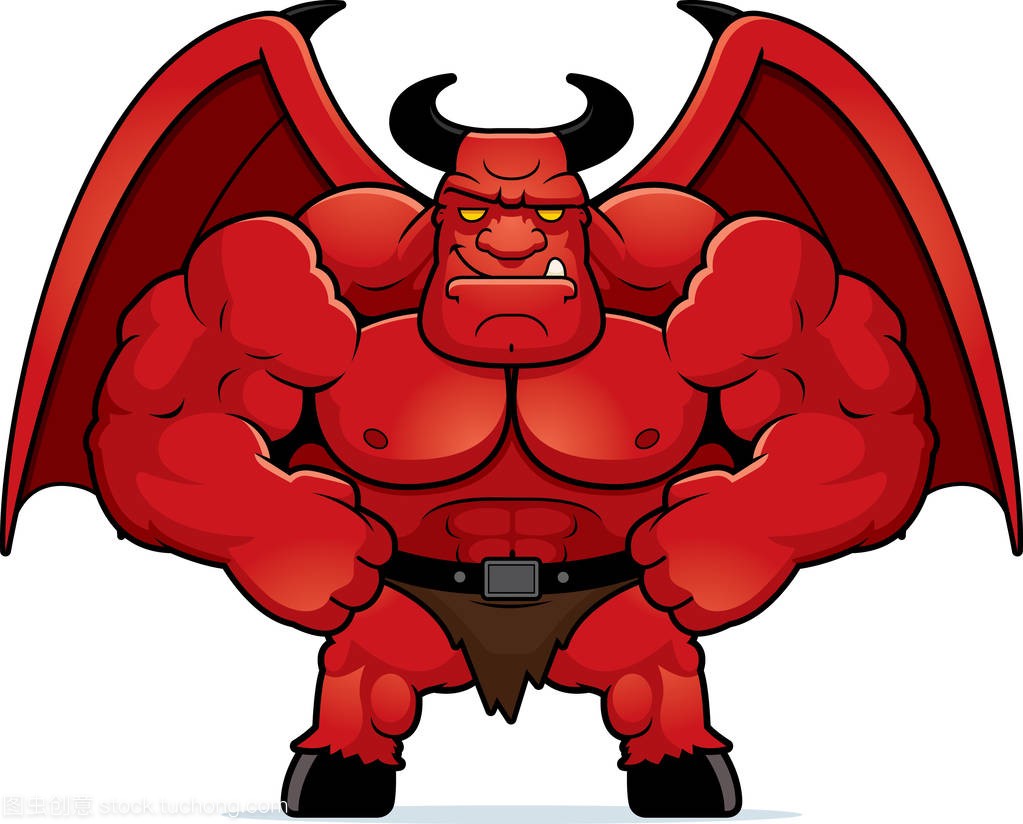 illustration of a demon looking confident.