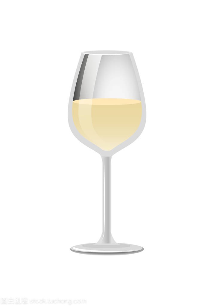 Glass of Elite White Wine Classical Alcohol Dri