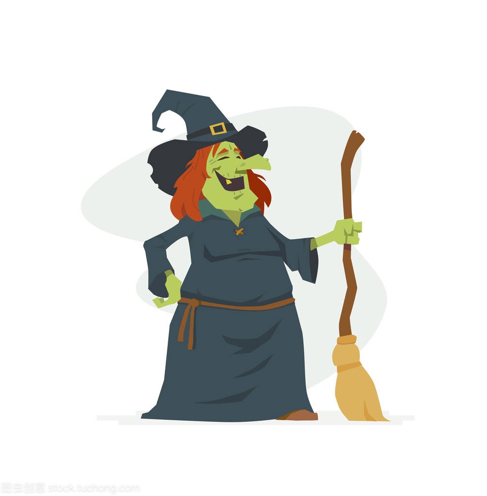 Witch - modern cartoon people characters 