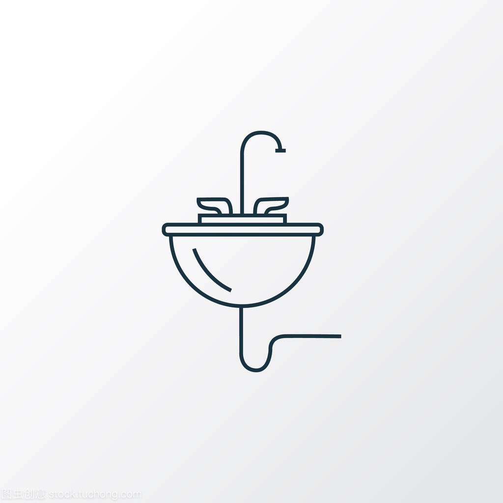 Sink icon line symbol. Premium quality isolated
