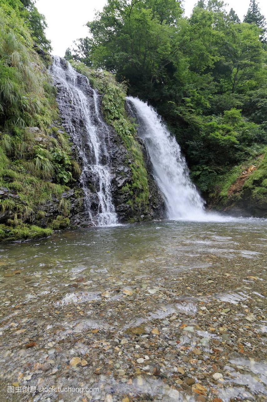 Sirogane waterfalls in Ginzan hotspring, Yamag