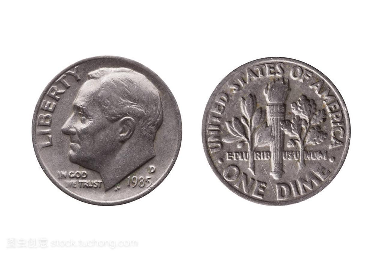 USA dime nickel coin (10 cents) obverse Frank