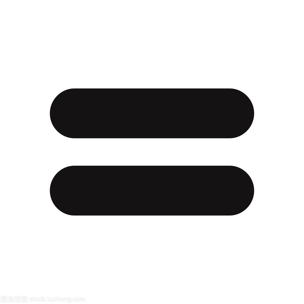 Equal vector icon symbol