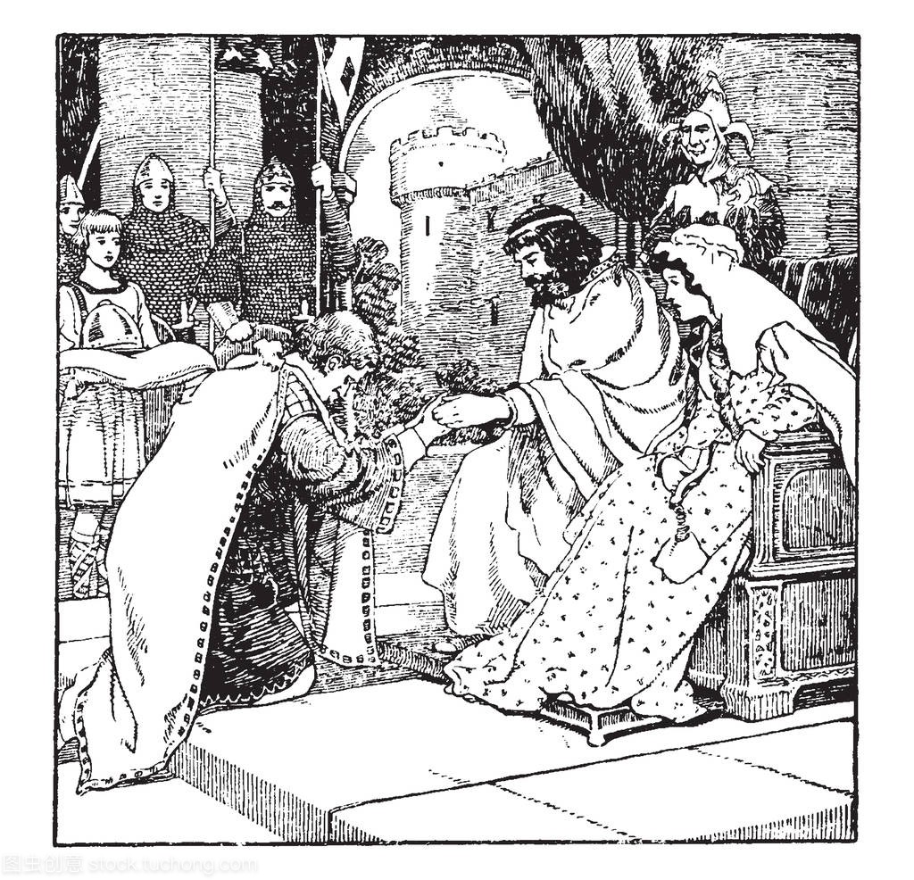 Ceremony of Homage, this scene shows king a
