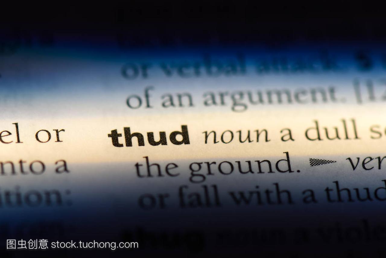 thud word in a dictionary. thud concept.