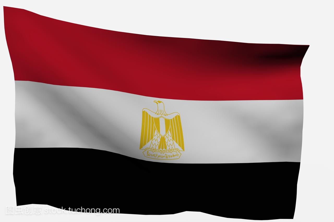 国旗,国家,孤单,旗,开罗,旗帜,孤立,民族,白色,波