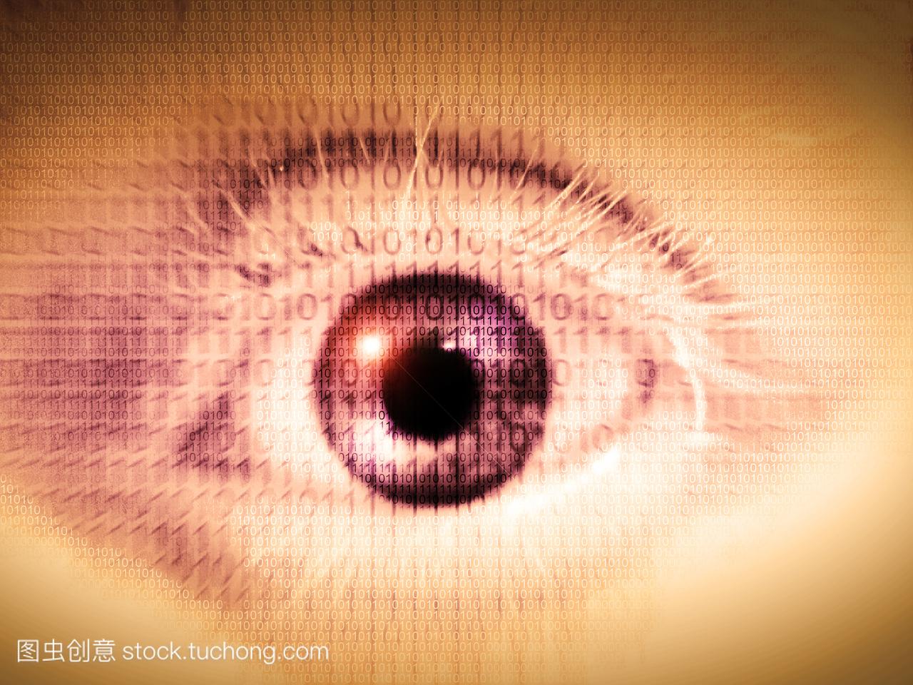 打,眼,科技,瞳孔,私密,编号,编码,计算机,视觉,睫