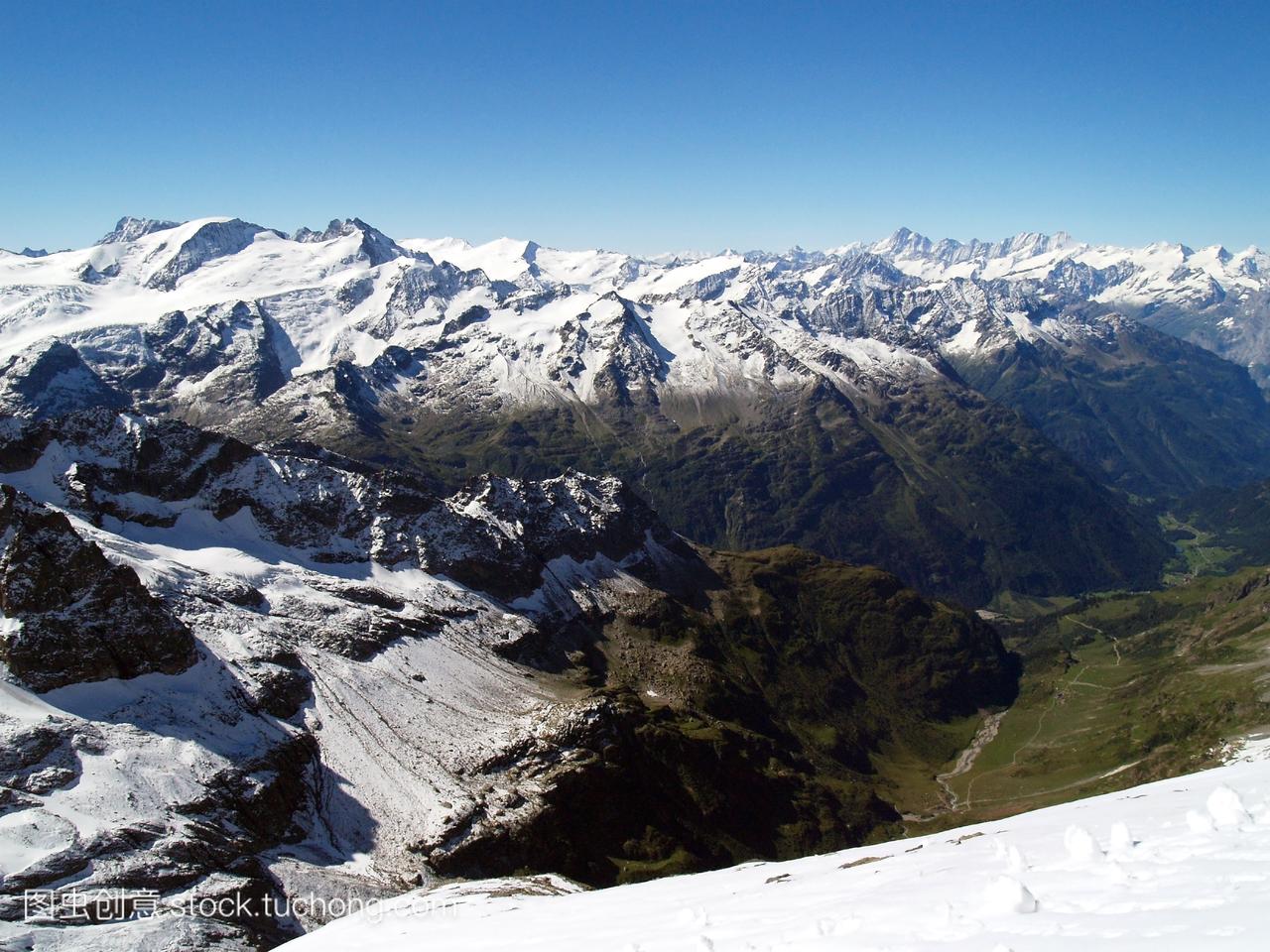 阿尔卑斯山脉,雪,顶峰,风光,顶部,风景,严冬,乡下