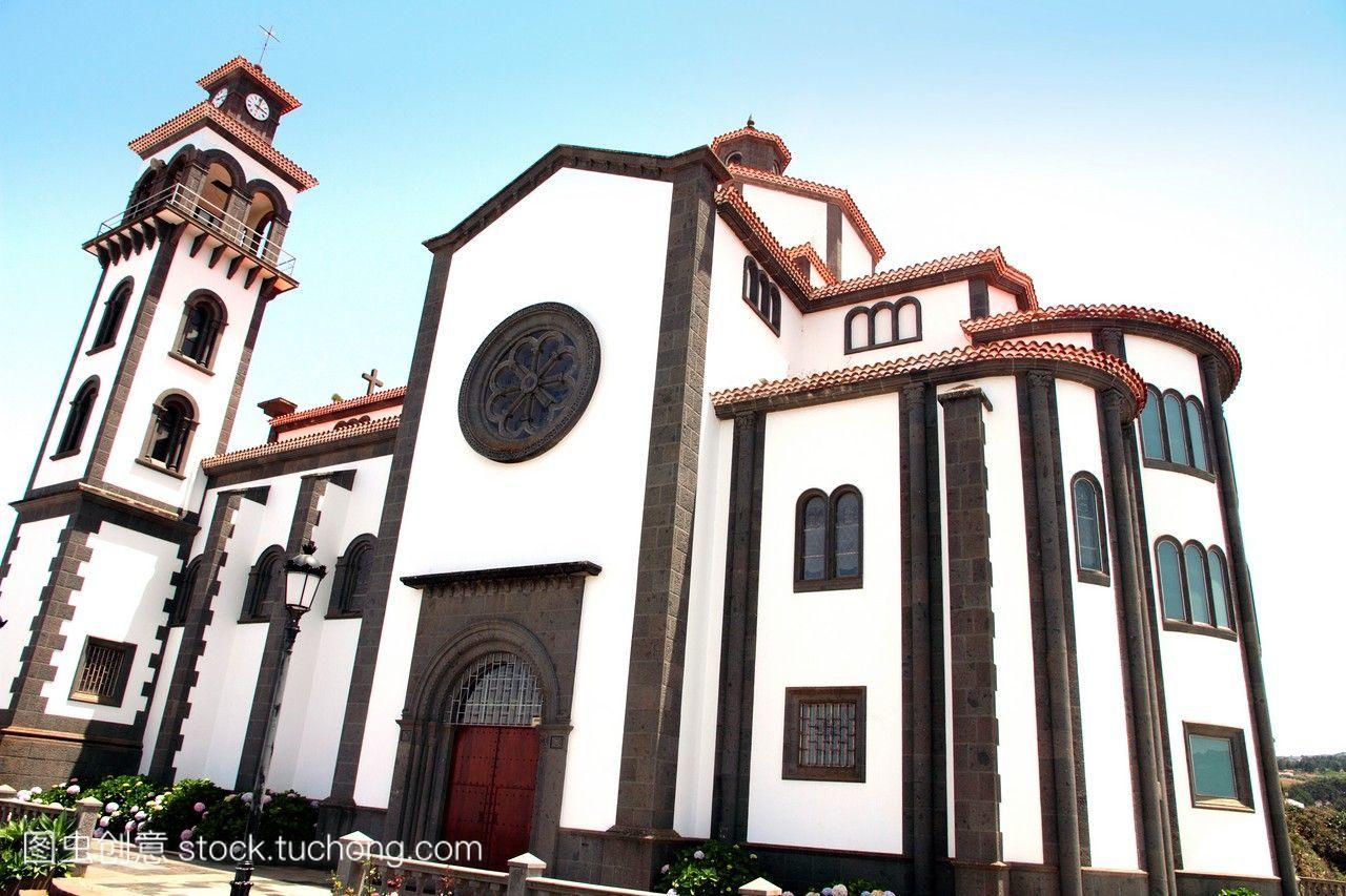 莫亚大教堂西班牙大加那利岛。