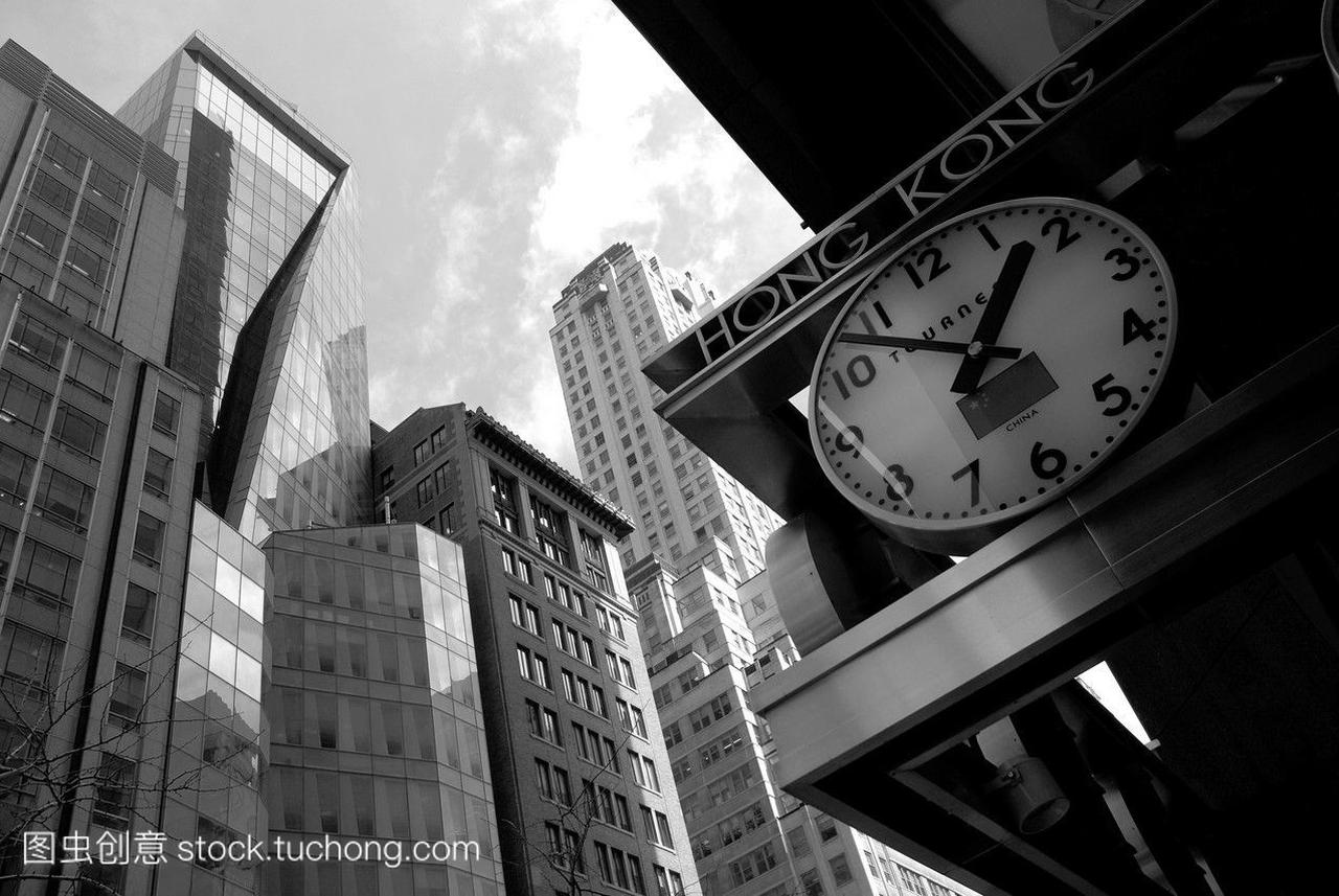 在纽约有香港时间的钟
