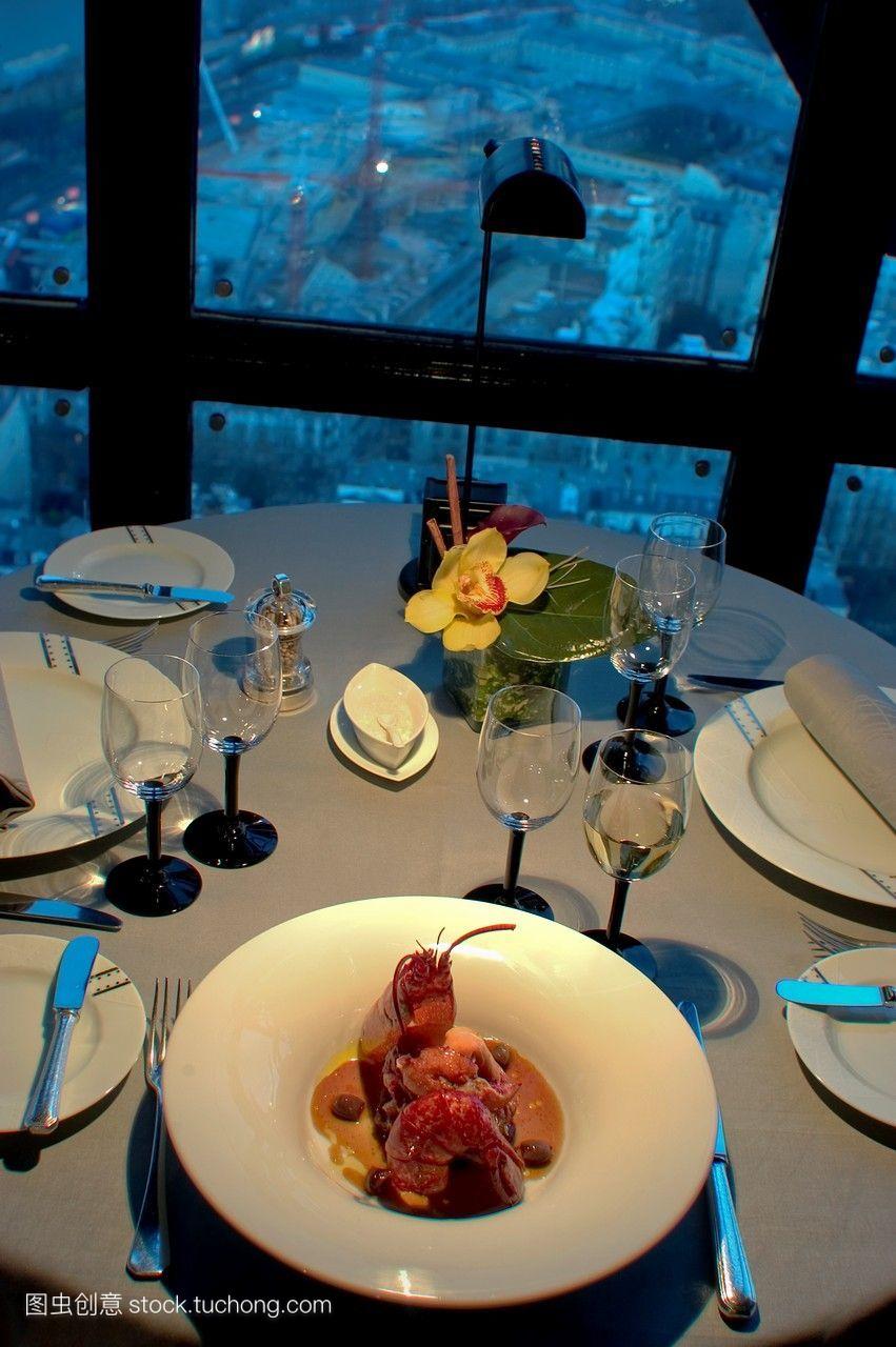 法国巴黎埃菲尔铁塔高级烹饪法国餐厅儒勒·凡
