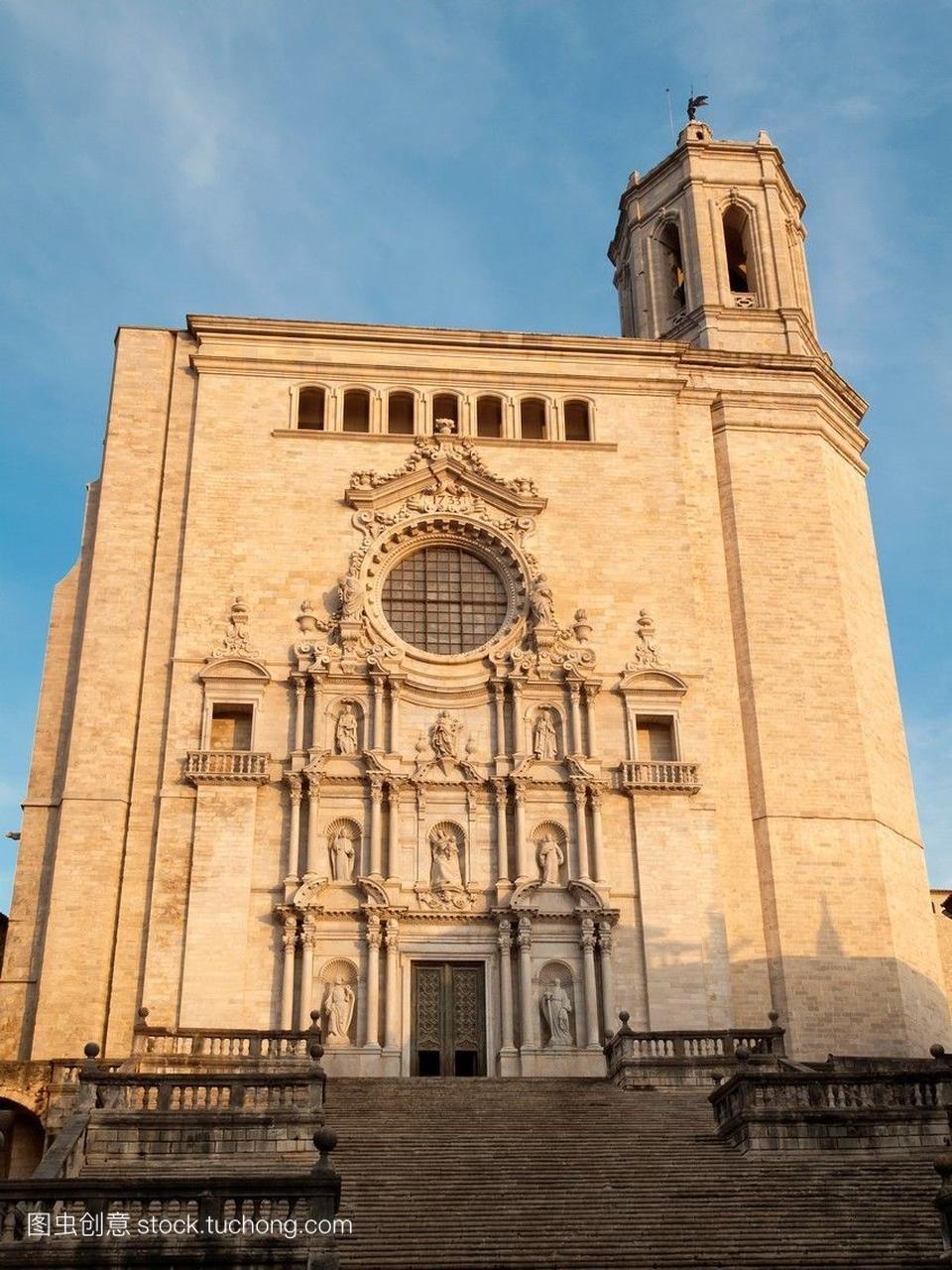 西班牙赫罗纳的哥特式大教堂
