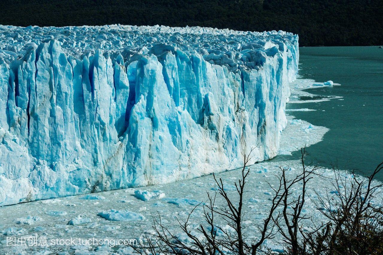 冰川期到莫雷诺,parquenacionallos冰场,阿根廷