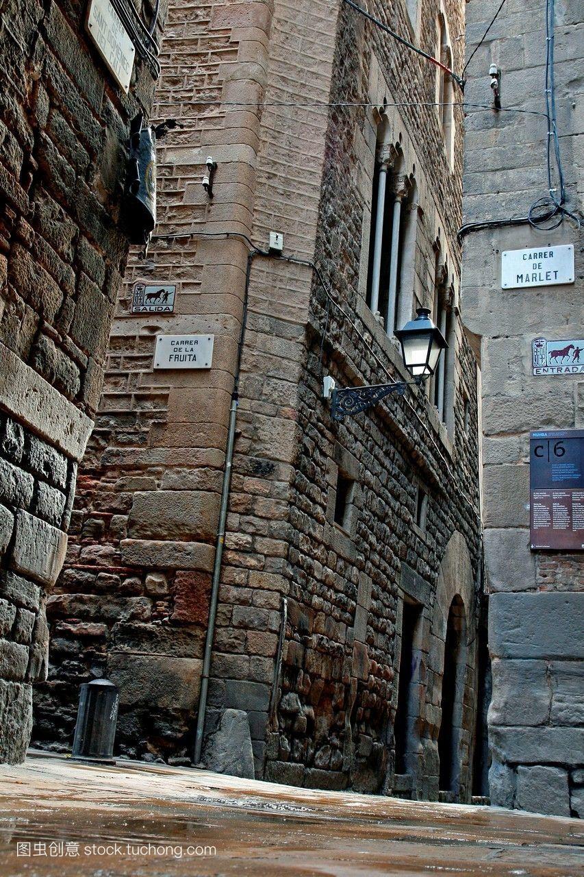 街道犹太人的季度巴塞罗那西班牙加泰罗尼亚