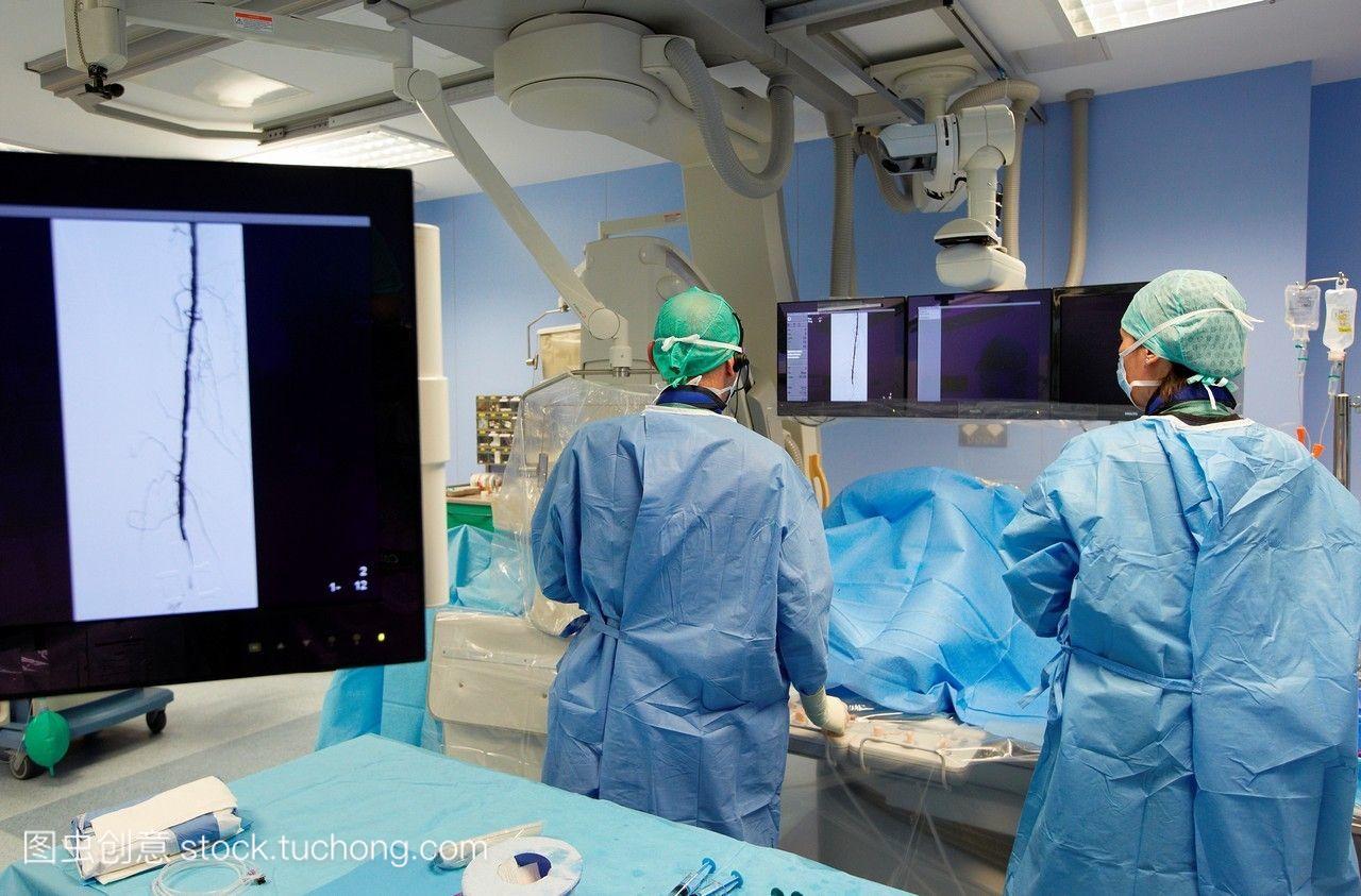 血管成形术远端血管介入放射学手术室手术医院donostia圣塞巴斯蒂安gipuzkoa巴斯克的国家西班牙