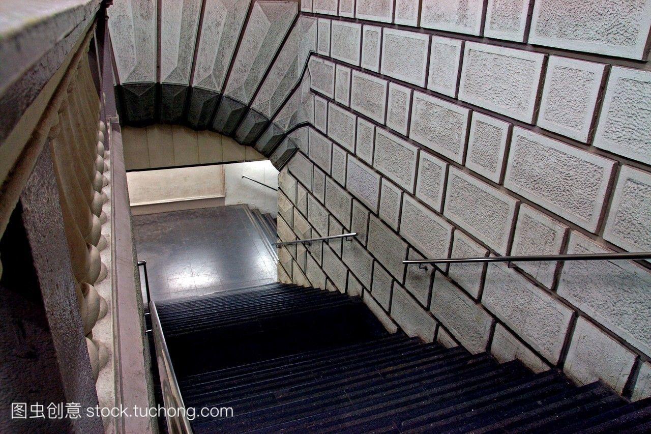楼梯,地铁,广场西班牙巴塞罗那西班牙加泰罗尼