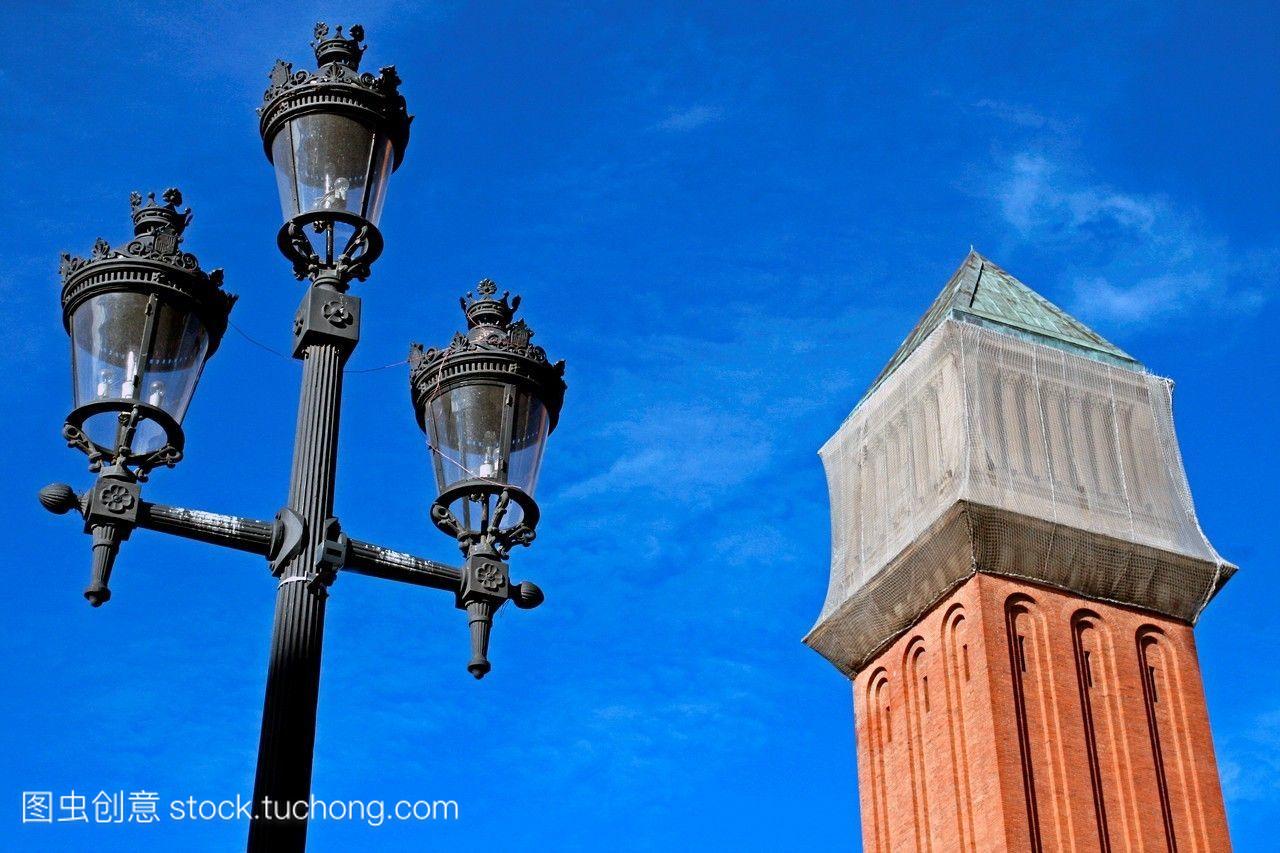 塔1928年拱雷蒙raventos西班牙广场巴塞罗那西