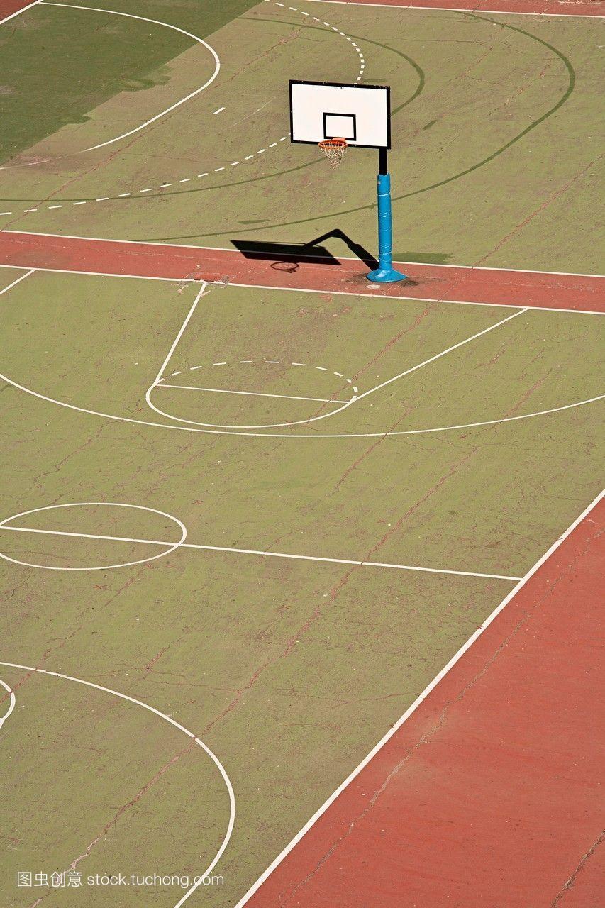 学校的篮球场。瓦伦西亚西班牙。