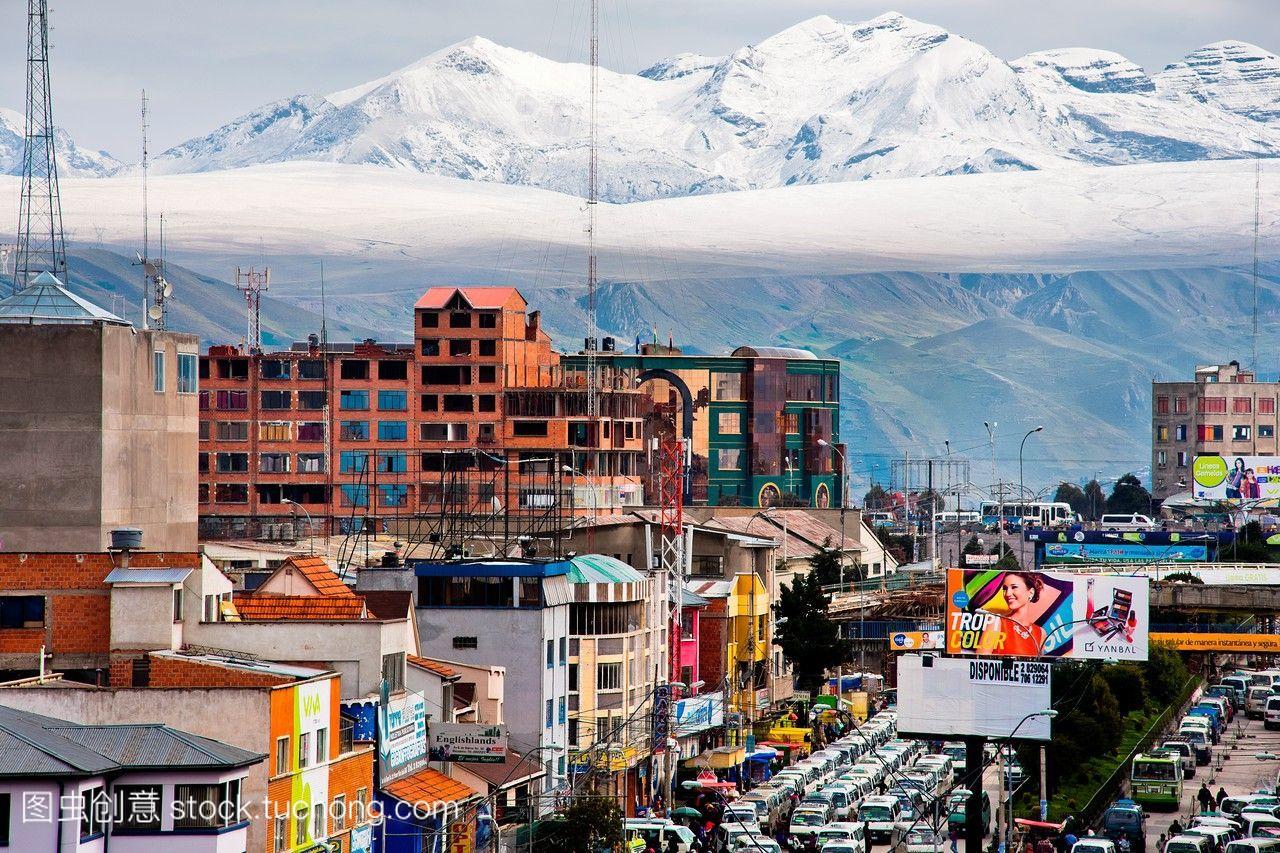 2014年2月10日,在玻利维亚的elalto市,一幅由冰
