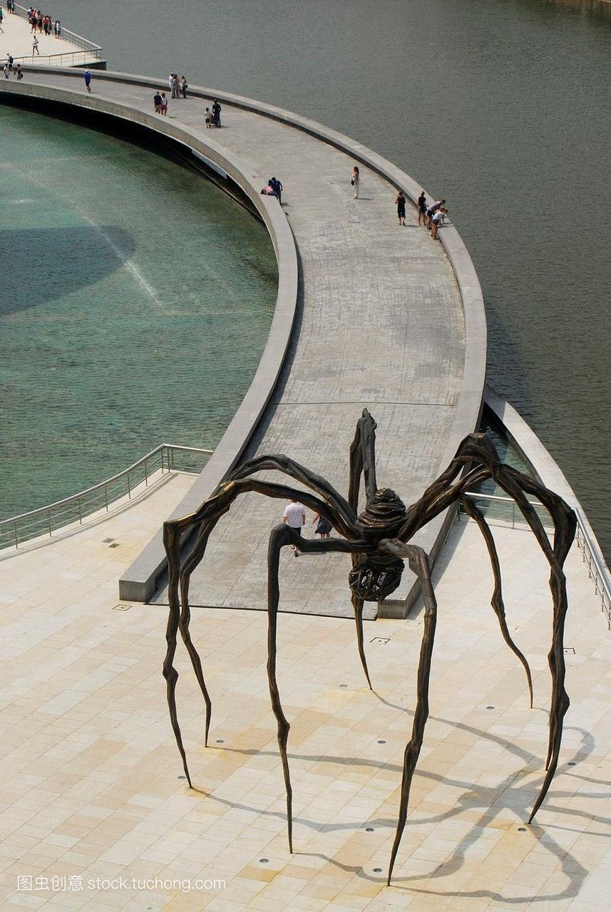 西班牙毕尔巴鄂古根海姆博物馆的蜘蛛雕塑。