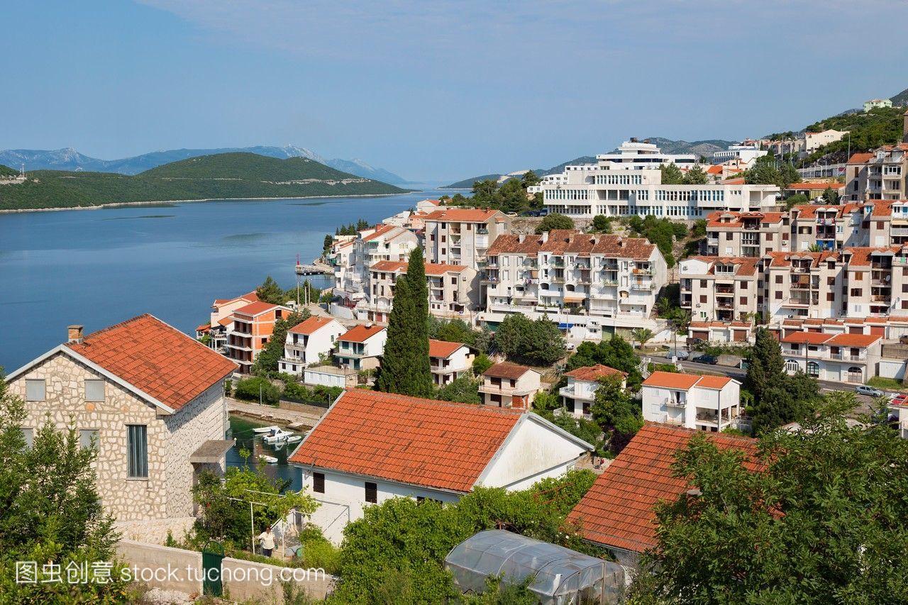 Bosnia-HercegovinaNeum。房地产与海景。