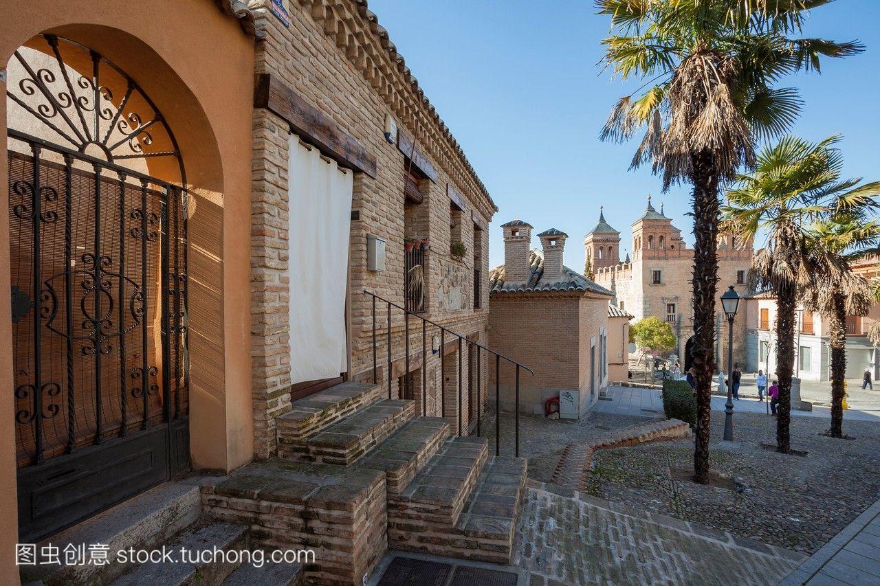 西班牙的castillalamancha镇的托莱多古城。